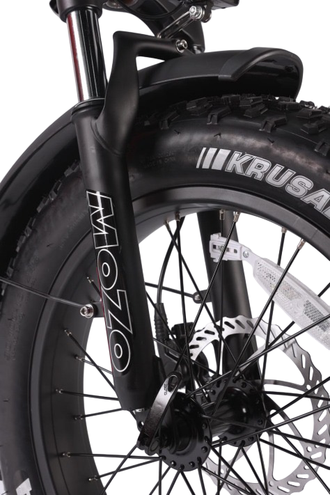Deilyk Flex electric bike front suspension fork by MOZO, providing comfort and reliability on all road conditions