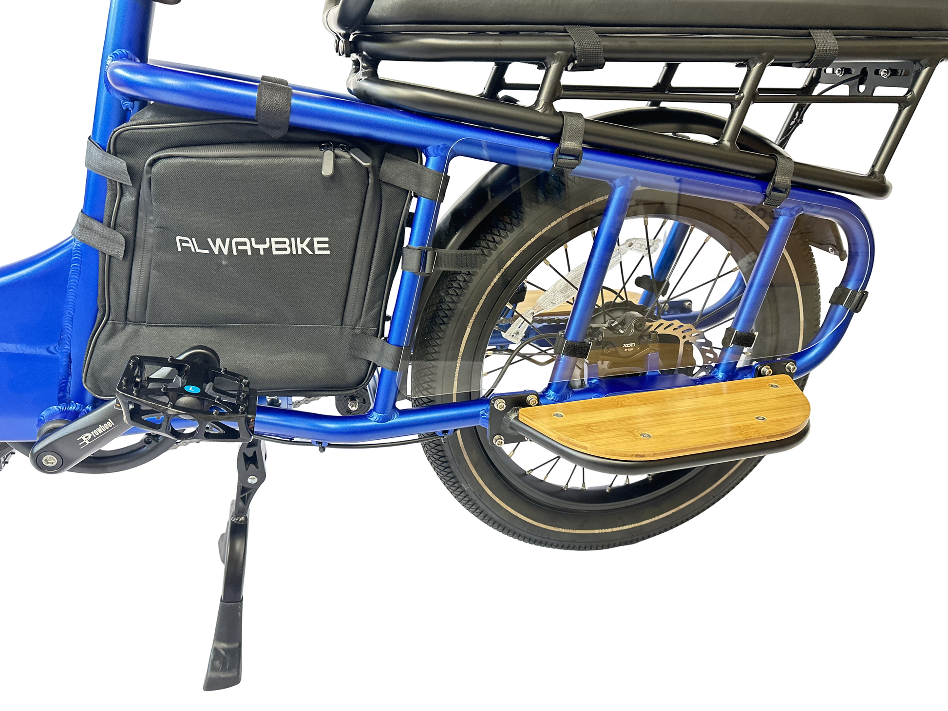 Deilyk Cargo blue electric bike with premium paint finish and high quality Japanese braking system